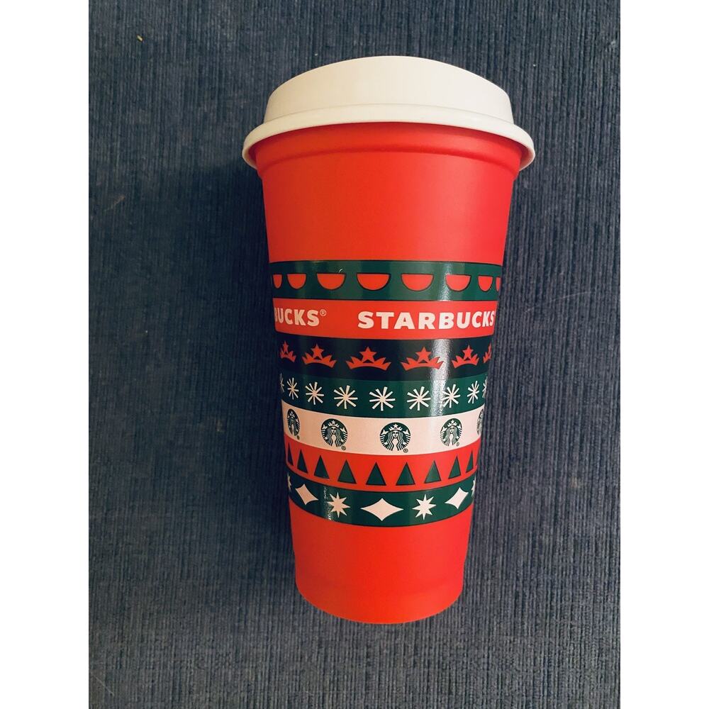 Starbucks 2020 Holiday Reusable Cup 16 Oz New RETIRED RARE HAPPY HOLIDAYS